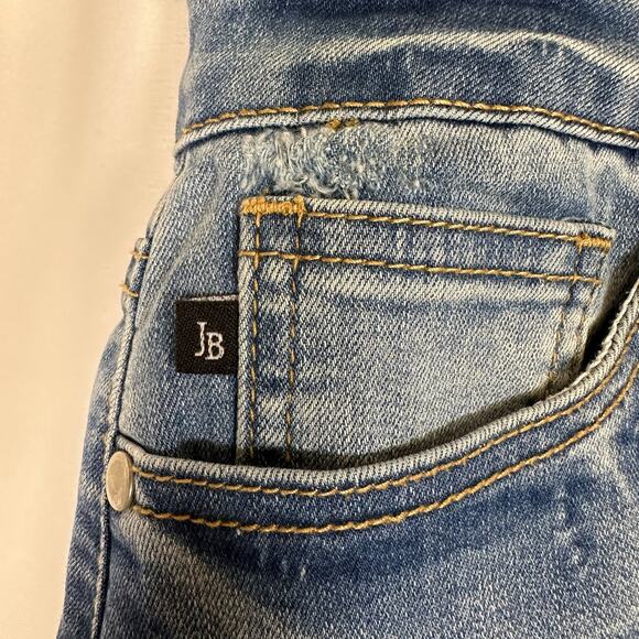 Judy Blue Raw Hem Distressed Stretch Denim Mini Skirt Sz 1XL Festival Streetwear - Picture 6 of 11